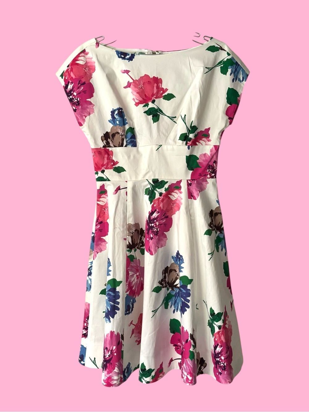 kate spade Jess Dress White Floral Fit-and-Flare Dress Size 4 Wedding Party